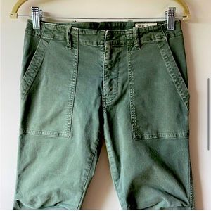 Nili Logan French Military Cropped Pants Camo Green